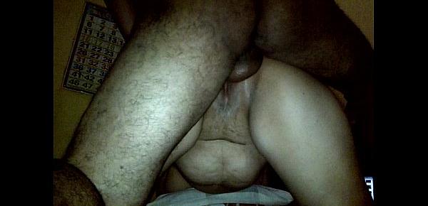  Indonesian hot Mami pussy tense thick dick poked from behind until the sperm out
